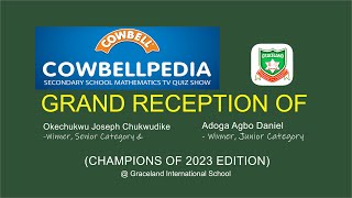 RECEPTION OF OKECHUKWU JOSEPH CHUKWUDIKE AND ADOGA AGBO DANIEL WINNERS OF COWBELLPEDIA 2023 [upl. by Rodriguez]