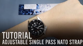 How to Install the Adjustable Single Pass Nato Strap  Tutorial [upl. by Nomahs775]