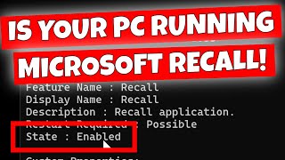 Check If Windows Recall Is Active amp How To DISABLE Recall Snapshots In 24H2 Update [upl. by Puttergill]