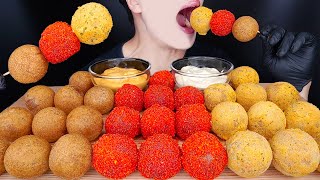 ASMR HOT CHEETOS CHEESE BALLS FRIED MUKBANG 咀嚼音 大食い チートス チーズボール 뿌링치즈볼 치토스 먹방bola keju EATING SOUNDS [upl. by Lhok946]