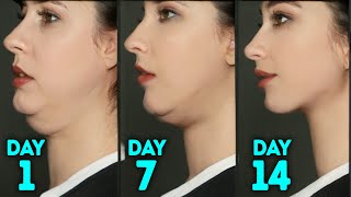 DOUBLE CHIN FAT amp FACE LIFT  BEST FACIAL EXERCISES [upl. by Skerl]