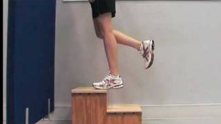 Eccentric calf muscle exercises for Achilles tendinopathy Part 2 [upl. by Retsevel]