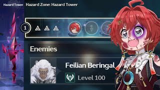 Dajin Solo LV100 Feilian Beringal  3 Stars  Hazard Tower  Floor 1  WUTHERING WAVES [upl. by Llorrac]