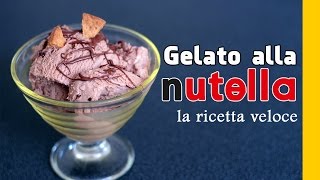 GELATO ALLA NUTELLA la ricetta veloce senza gelatiera  SOLO 3 INGREDIENTI [upl. by Jarad585]