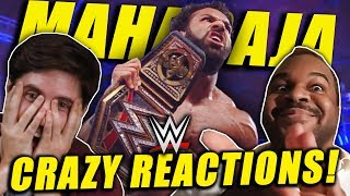 FUNNIEST REACTIONS TO JINDER MAHALS WWE TITLE WIN [upl. by Ennaillek332]