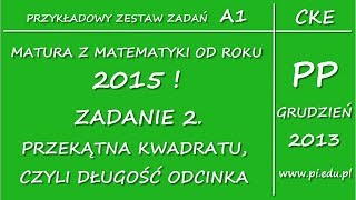 Zadanie 2 Matura z matematyki od 2015 PP Arkusz A1 CKE Geometria analityczna [upl. by Inna432]