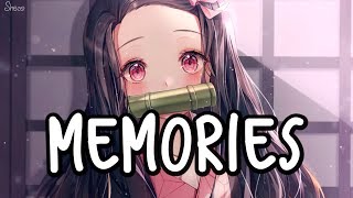 「Nightcore」→ Memories ♪ Female Cover LYRICS ✔︎ [upl. by Atiuqram104]