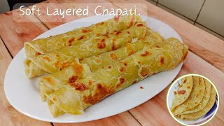 How to Make Soft Layered Chapati in Minutes  Easy Soft Layered Chapatis Recipe at home [upl. by Alard628]