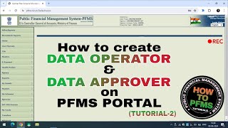 How to create Data Operator or Data Approver in PFMS Portal [upl. by Vladi771]