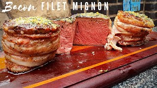 Bacon Wrapped Filet Mignon Recipe  with Compound Butter by Xman amp Co [upl. by Aramad]