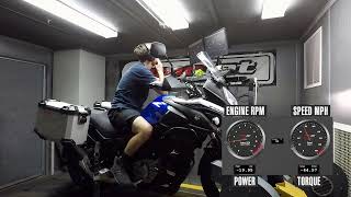 2023 Suzuki VStrom 650 XT Adventure Dyno Test [upl. by Annawyt]