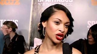 Spartacus Red Carpet Cynthia AddaiRobinson Naevia [upl. by Suzetta]