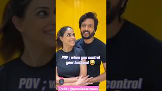 Is Ritesh Deshmukh a henpecked husband🙄😂😂 funnyreels funnyvideo reels reelsinstagram [upl. by Whitehurst]