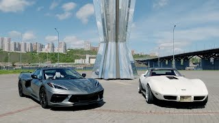 CHEVROLET CORVETTE C3 vs С8 [upl. by Nahamas]