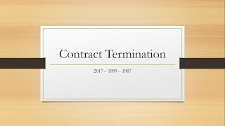 016 The FIDIC Red Books  Contract Termination [upl. by Sims365]