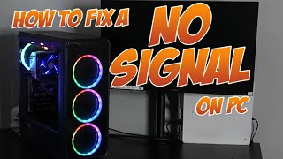 THIS IS HOW TO FIX A COMPUTER NO SIGNAL OR NO DISPLAY TO MONITOR [upl. by Yelrak]