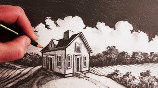 How to Draw a House in 2Point Perspective Step by Step [upl. by Eurydice]