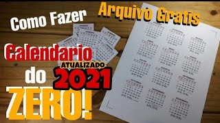 Como Fazer Calendário do ZERO [upl. by Kare]