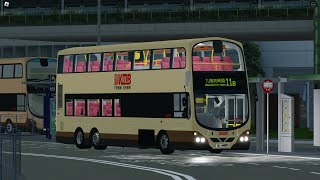 ROBLOX Bus Driving  Hong Kong KMB Route 11B Volvo B10TL Wright Explorer  LP563AVW51 [upl. by Ellienad354]