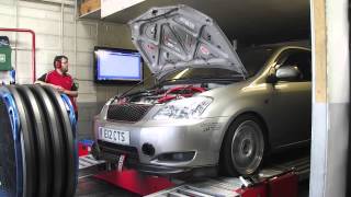 Toyota Corolla T Sport Stage 2 cams 2zz det3 Rolling Road Dyno [upl. by Nonah341]