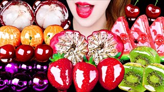 ASMR FRUIT TANGHULU MONGOSTEEN DRAGON FRUIT WATERMELON STRAWBERRY CHERRY EATING SOUNDS MUKBANG [upl. by Sande]