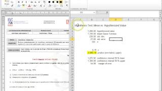 Prueba de Hipotesis para la media con Megastat 1 [upl. by Utimer]