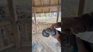 How we use a Osborne ￼Nylon Brush ￼restoration woodworking logcabin woodrestoration diy [upl. by Inva]