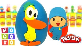 Huevos Sorpresa de Pocoyó y Pato en Español de Plastilina Play Doh [upl. by Lechar]