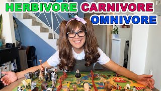 Herbivore Carnivore and Omnivore Animals for Kids  Educational Videos for Kids [upl. by Bea]