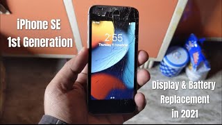 My iPhone SE 1st Generation Repair Story  Display amp Battery Replacement in 2021 Shot on Pixel 4a [upl. by Jecoa]