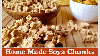 Home Made Soya Chunks Recipe  How to make Healthy Soya ChunkNuggetsBadi at Home  Recipe in Hindi [upl. by Naimed87]