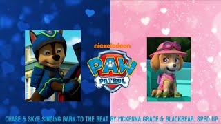 Chase amp Skye Sing Bark To The Beat By McKenna Grace amp Blackbear Sped Up skaseforeverpawpatrol [upl. by Ahsyas922]