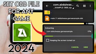 How To SetupExtract OBB Files For Any Game Using Zarchiver 2024 [upl. by Eenot]