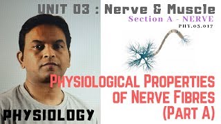 PHY03017 Physiological Properties of Nerve Fibres Part A  Dr Prashant Sharma [upl. by Hanid714]