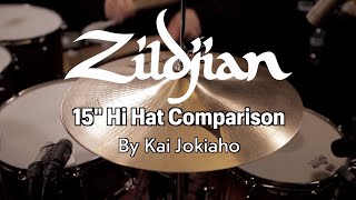 Zildjian 15quot Hi Hat Comparison Fat Hats New Beat K Sweet K Light Kerope Quick Beat [upl. by Pressman]