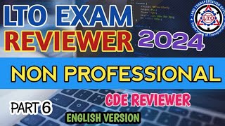 2024 LTO EXAM REVIEWER ENGLISH VERSION Part 6 [upl. by Eatnwahs463]