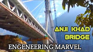 ANJI KHAD BRIDGE LATEST UPDATE  INDIAS FIRST CABLE STAYED BRIDGE  USBRL PROJECT IN J amp K [upl. by Otsirc]