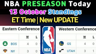 NBA STANDINGS 2024 TODAY  OCTOBER 13 ET TIME  nba [upl. by Enovi102]