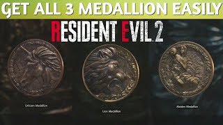 Resident Evil 2 Remake  Claire Medallion Puzzle [upl. by Hullda]