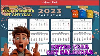 Creating Interactive Calendars HTML CSS JavaScript Projects [upl. by Oiralih]