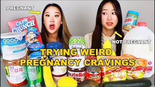 TRYING WEIRD PREGNANCY CRAVINGS 😱 [upl. by Rebm]