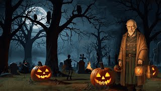 Haunted Graveyard Halloween Spooky Ambience With Scary Sounds [upl. by Neelyahs]