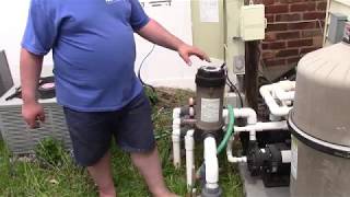 Pool Opening 2018 Part 5  Adding Chlorine Tabs To An Automatic Chlorinator [upl. by Bethina140]