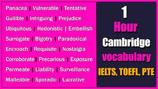 1 Hour of Cambridge Vocabulary for IELTS TOEFL and PTE [upl. by Jos]