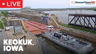 Mississippi River Lock 19  Keokuk IA USA  StreamTime LIVE [upl. by Cheryl]