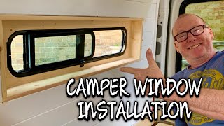 Camper Opening Side Window Installation Van Life Build Campervan Conversion [upl. by Monahan676]