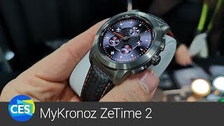 Hybridní hodinky MyKronoz ZeTime 2 živě z CES 2019 [upl. by Atinnor]