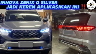 INNOVA ZENIX Q SILVER  UPGRADE FOGLAMP 3 INCH amp STOPLAMP JADI MAKIN KECE amp KEREN innovazenix [upl. by Attehcnoc]