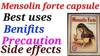 Mensoline forte capsule best uses benifits precaution and side effects in hindi [upl. by Asseniv941]