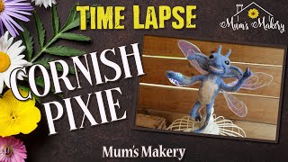 Making a Cornish Pixie  needle felting time lapse [upl. by Esiocnarf]